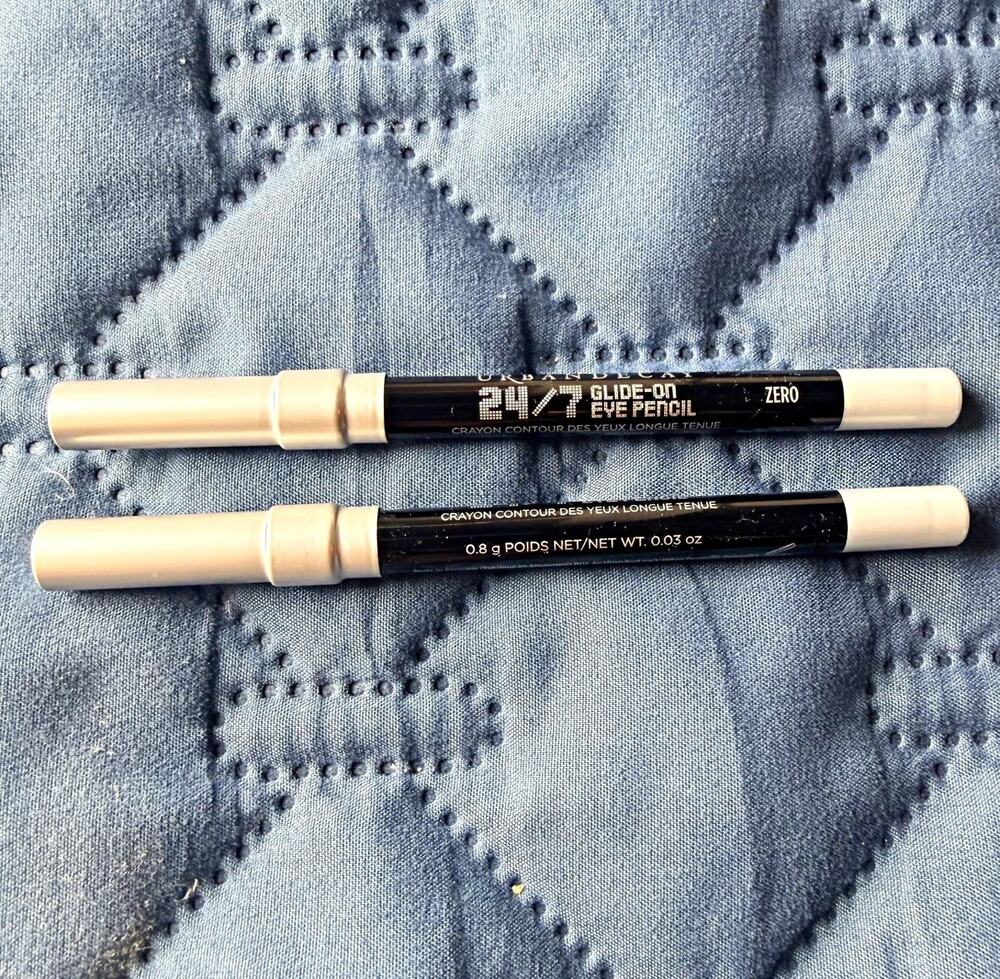 Urban Decay 24/7 Eye Pencil. Shade Zero. 0.04 oz each. 2 PENCILS!